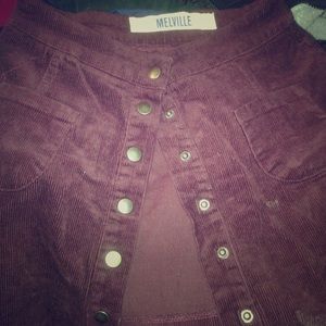 Brandy Melville velvet mini skirt
